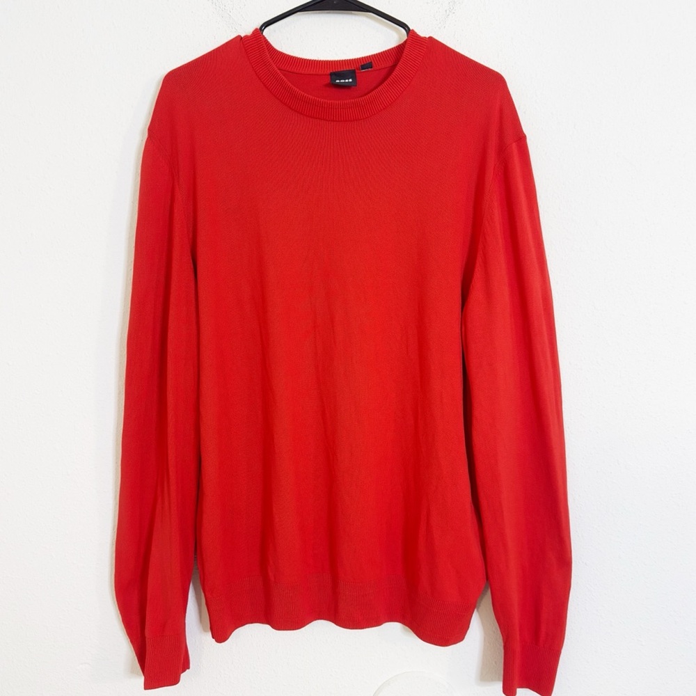 Boss Mens Red knit pullover Sweater